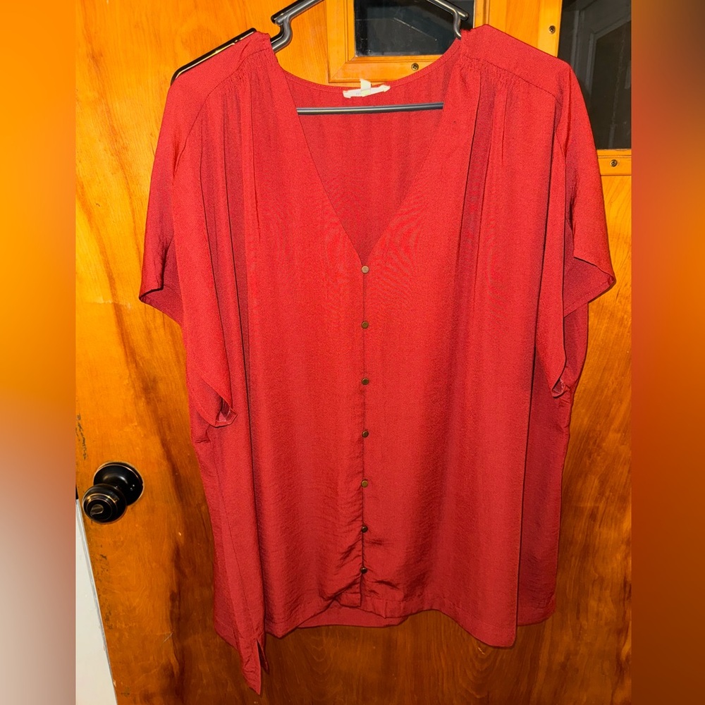 Plus size maroon blouse